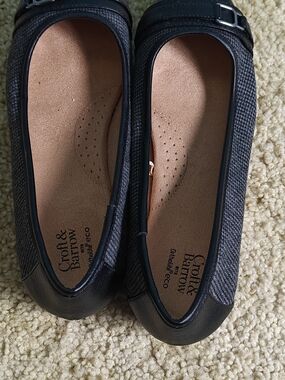 Croft & barrow Black Women's Slip-On Ballet Flats with Buckle Accent